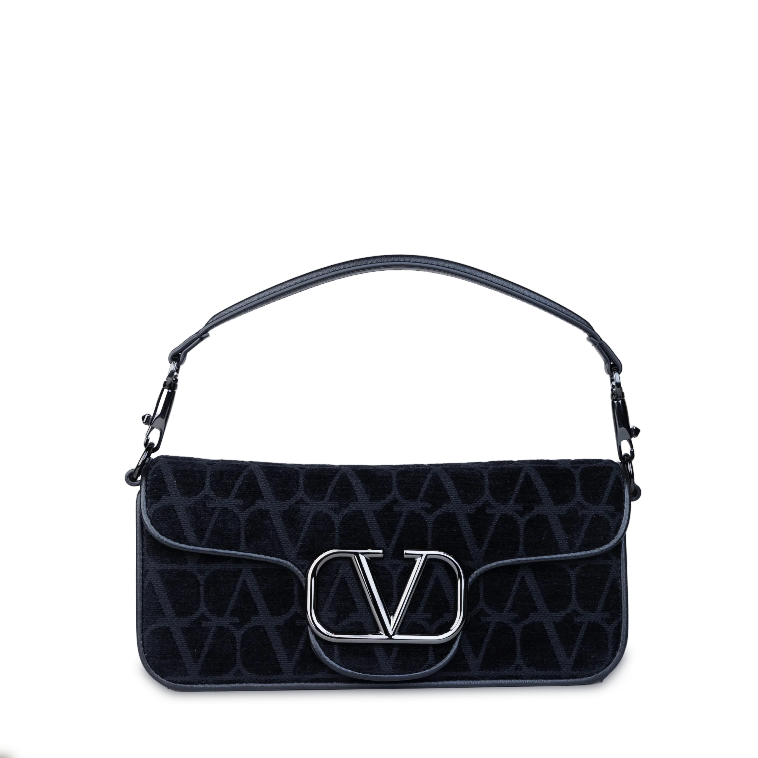 Bolso Negro Valentino Logo Bag