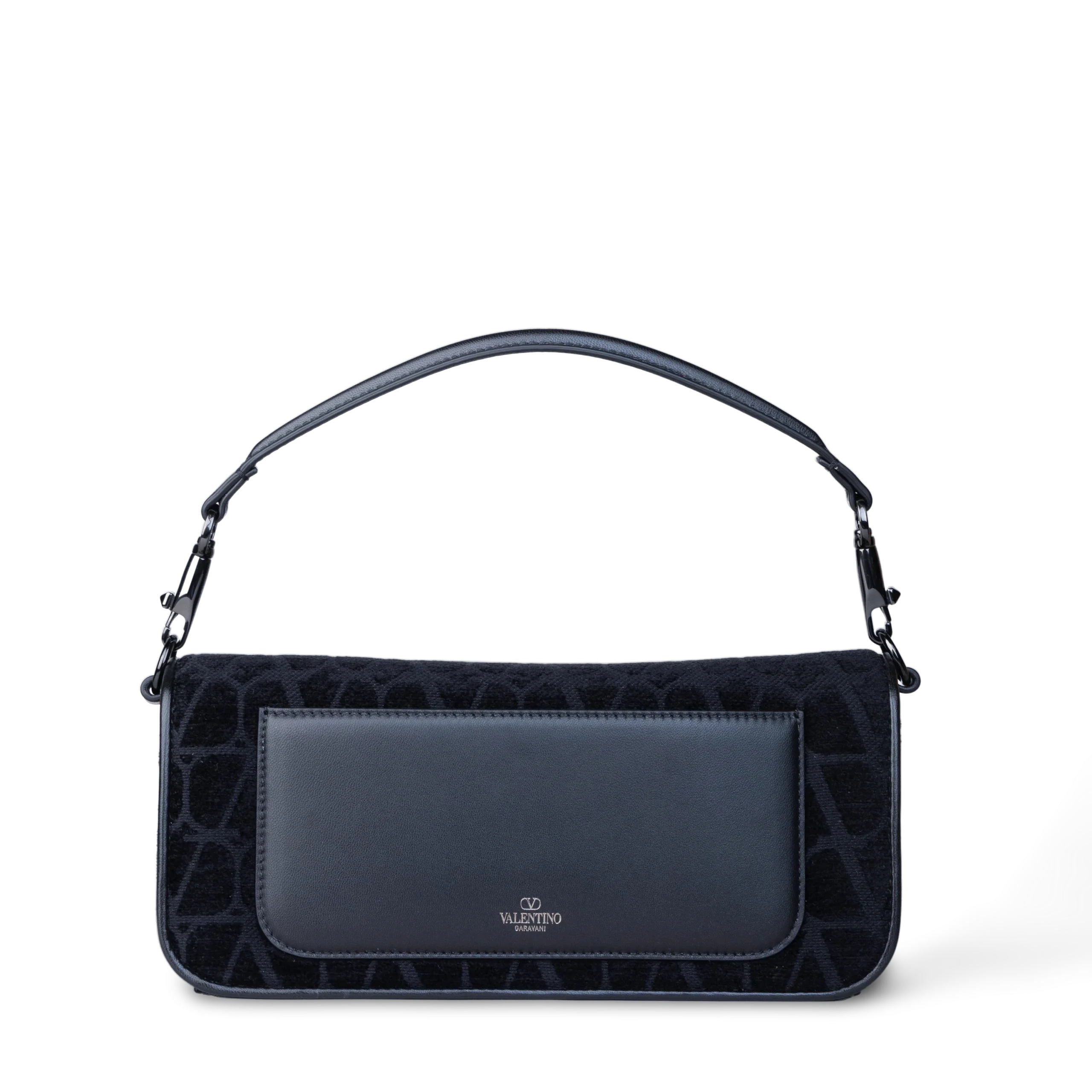 Bolso Negro Valentino Logo Bag - Imagen 4